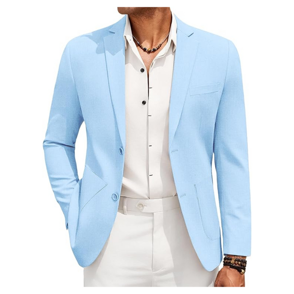 COOFANDY Men's Casual Linen Sport Two Button Blazer