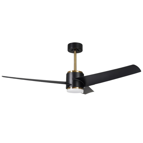 Leeaglegry 52" Ceiling Fan With Light (Black And Gold)