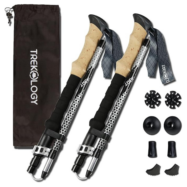 2-Piece TREKOLOGY Trek-Z Collapsible Hiking & Trekking Poles