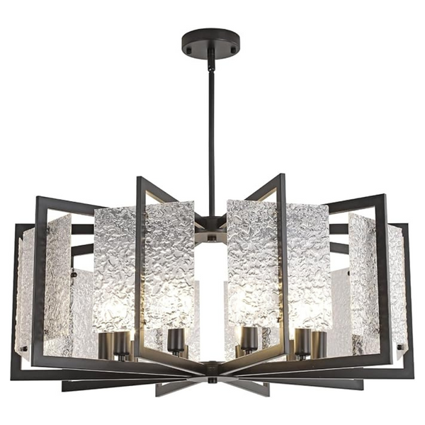 28'' Modern Large 10-Light Metal Ceiling Chandelier