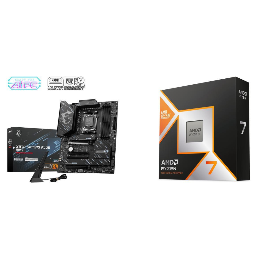 AMD Ryzen 7 9800X3D 8-Core 16-Thread Radeon Graphics Desktop Processor Bundle