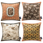 4-Pack 18" x 18" Soft Velvet Throw Pillow Covers (2-Colors)