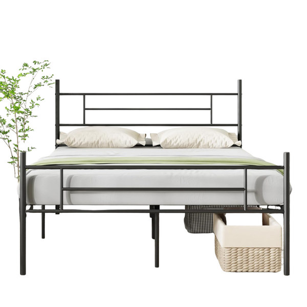 Novilla 14" Metal Queen Platform Bed Frame with Headboard