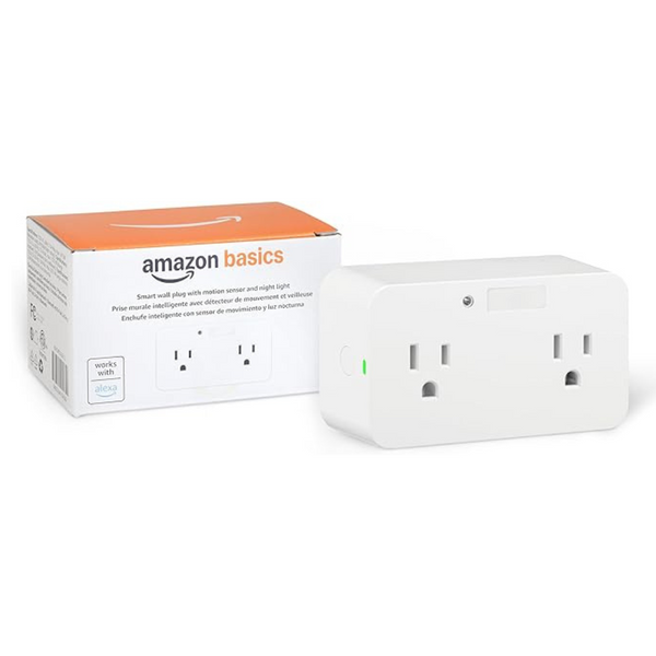 Amazon Basics Motion Sensor Dual Smart Plug W/ Night Light