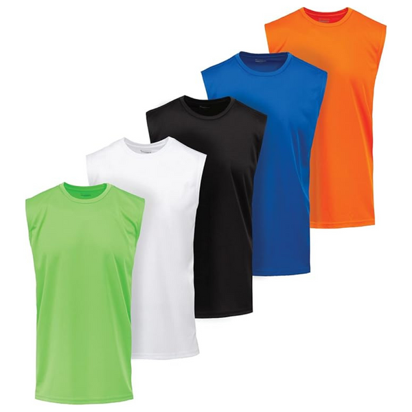 5-Pack Men's Quick-Dry Athletic Workout Sleeveless Tank Top