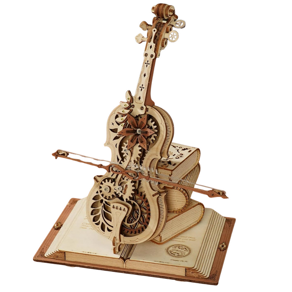 Robotime Wooden Music Box 3D Puzzle Model Kit (Magic Cello)