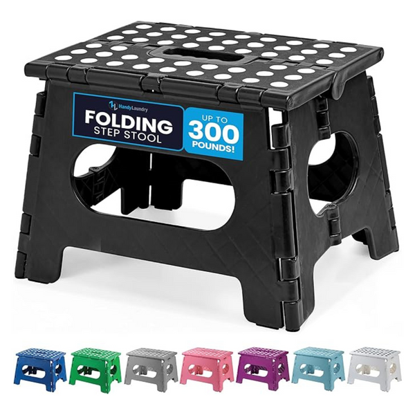 Handy Laundry 9" Folding Step Stool With One Flip