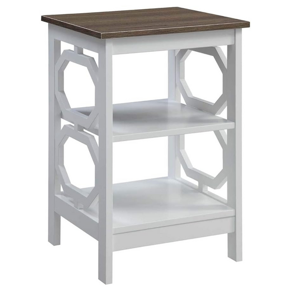 Convenience Concepts Omega End Table w/ Shelves (15.75" x 15.75" x 23.75")
