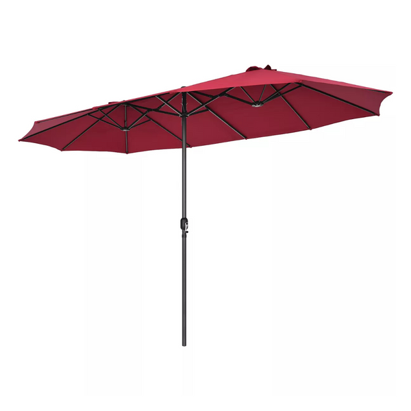Costway 15ft Double-Sided Patio Umbrella with Crank (Various)