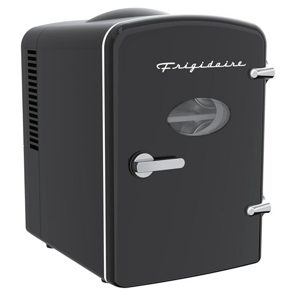 Frigidaire Retro Mini Personal Fridge Cooler, Holds Up To 6 Cans, AC And DC input