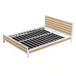 Polibi Metal Frame Queen Size Platform Beds (White)