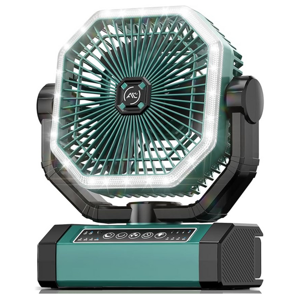 Allsion 24000mAh Portable Battery Powered Fan With LED & Remote