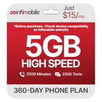 Infimobile 12-Month Verizon Prepaid Plan W/5GB Monthly Data