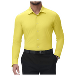 Lusead Men's High Stretch Wrinkle Free Dress Shirt