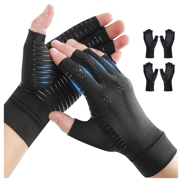 2-Pair Unisex Copper Arthritis Compression Gloves (Various Sizes)