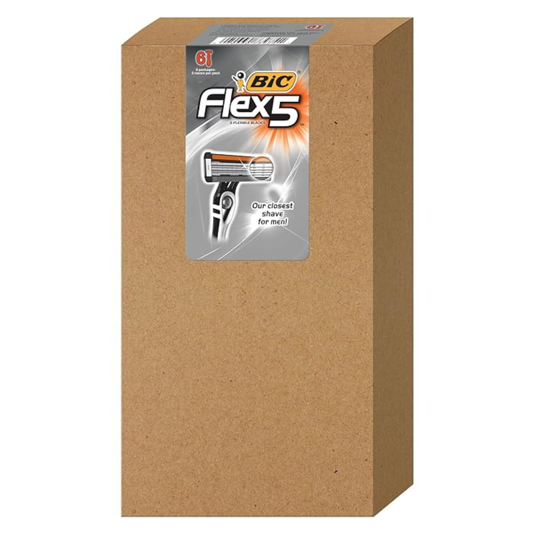 6-Pack BIC Flex 5 Titanium 5-Blade Disposable Razors For Men