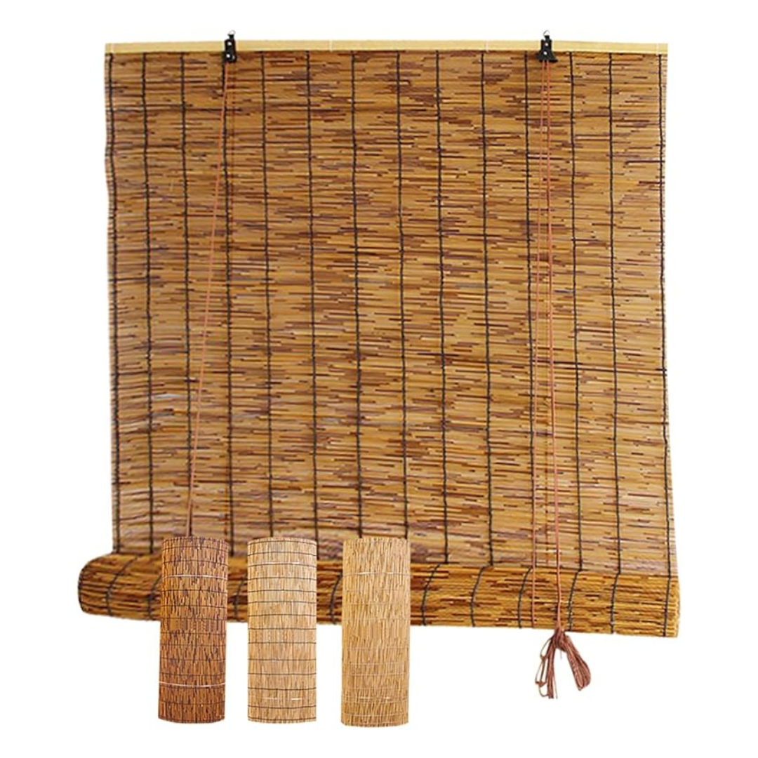 Roll-Up Bamboo Shade Customizable Reed Curtains