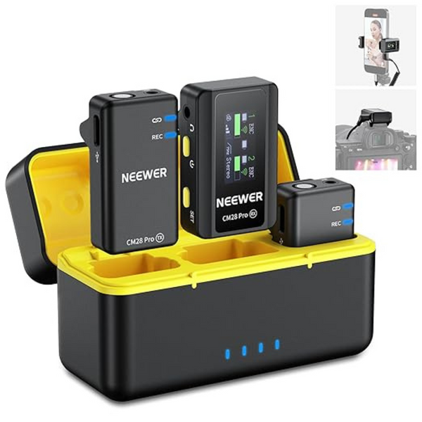 Neewer CM28 PRO Wireless Lavalier Mic System With Case