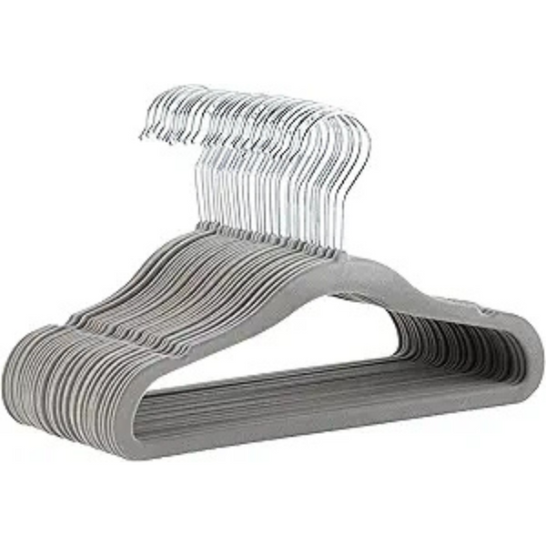 30-Pack Amazon Basics Kids Velvet Non-Slip Clothes Hangers