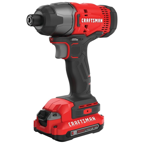 Craftsman 2,800 RPM 20V Max 1/4" Cordless Impact Driver W/ Battery & Charger