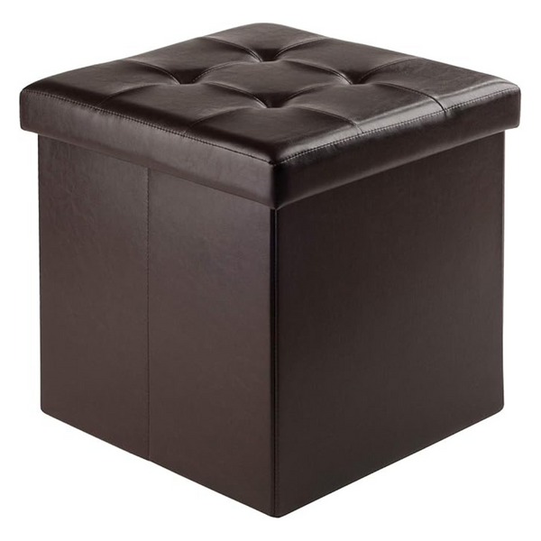 Winsome Furniture Piece Ashford Ottoman With Storage Faux Leather