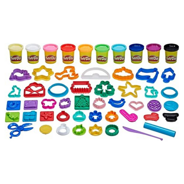 Play-Doh Holiday Set of Tools w/ 43 Accessories & 10 Modeling Colors