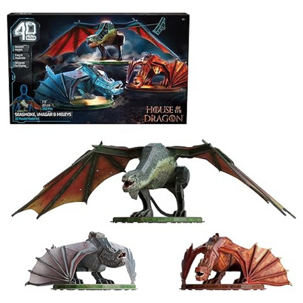 3-Pack 4D Build House of The Dragon 3D Model Kit