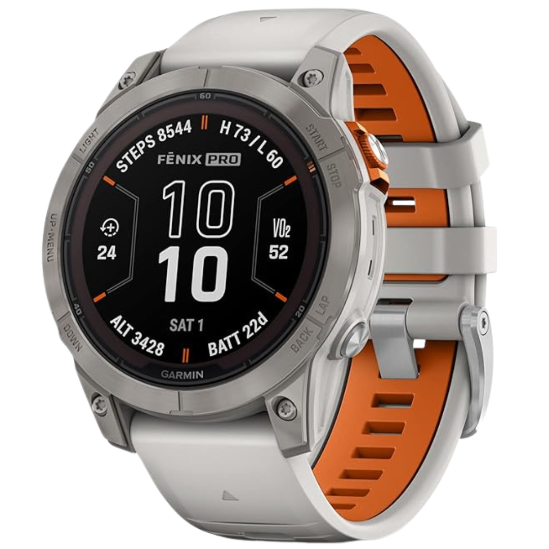 Garmin Fēnix 7 Pro Sapphire Solar Multisport GPS Smartwatch, Built-In Flashlight, Solar Charging Capability