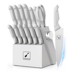 14-Piece Stainless Steel Knife Set With Block And Sharpener