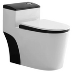 Watermony 1.6 Gallons Dual Flush Silent Anti-Odor Toilet W/Seat