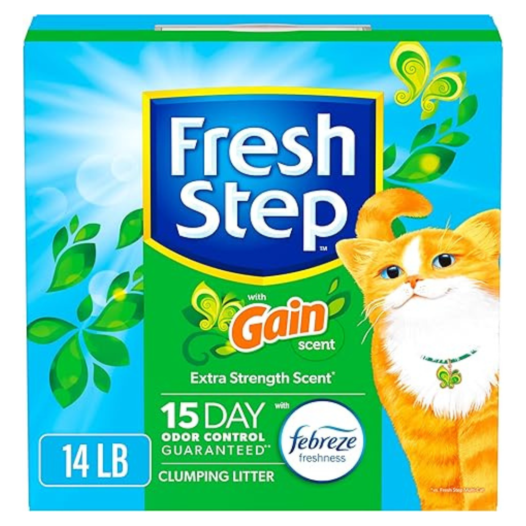 14 Lb Fresh Step Clumping Cat Litter With Febreze Gain Scent
