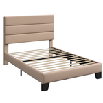 Elison Platform Bed With Fabric Upholstered Headboard