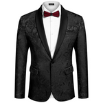 COOFANDY Men's Floral Regular Fit One Button Blazer