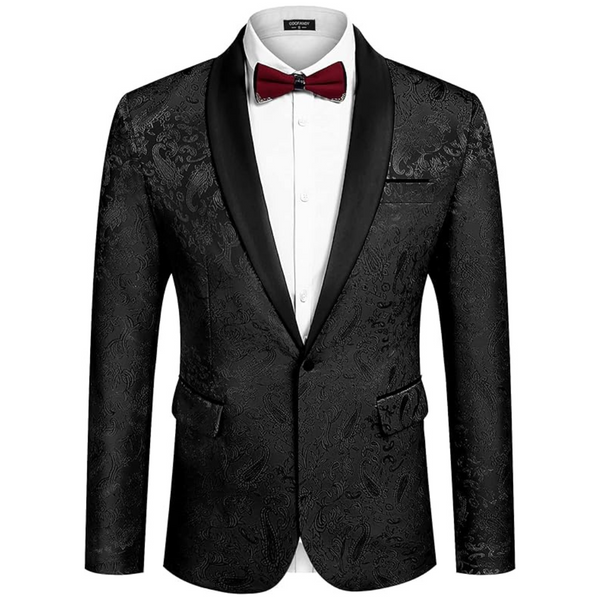 COOFANDY Men's Floral Regular Fit One Button Blazer