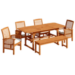 Tournesol 6-Piece Extendable Dining Set With Cushions
