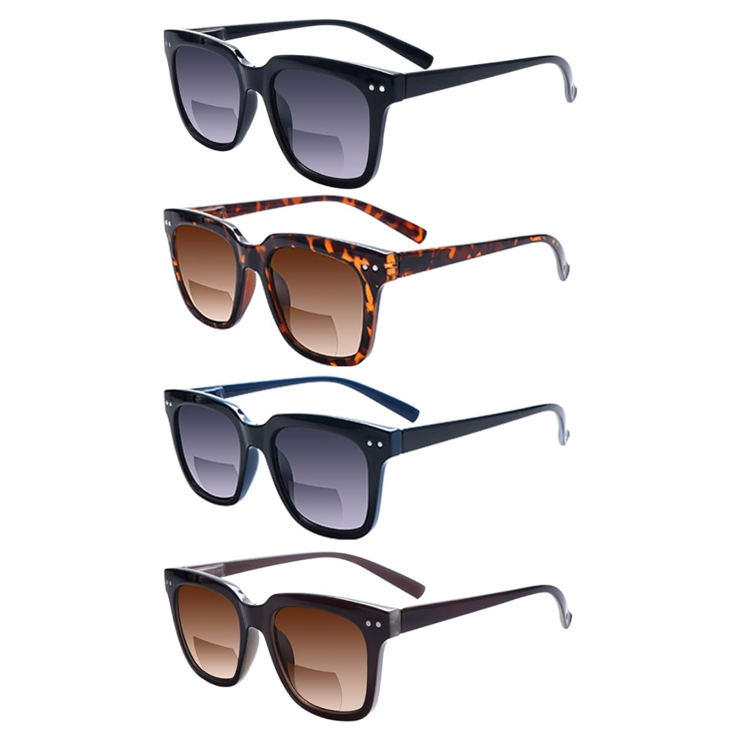 4 Color Unisex Bifocal Reading Sunglasses