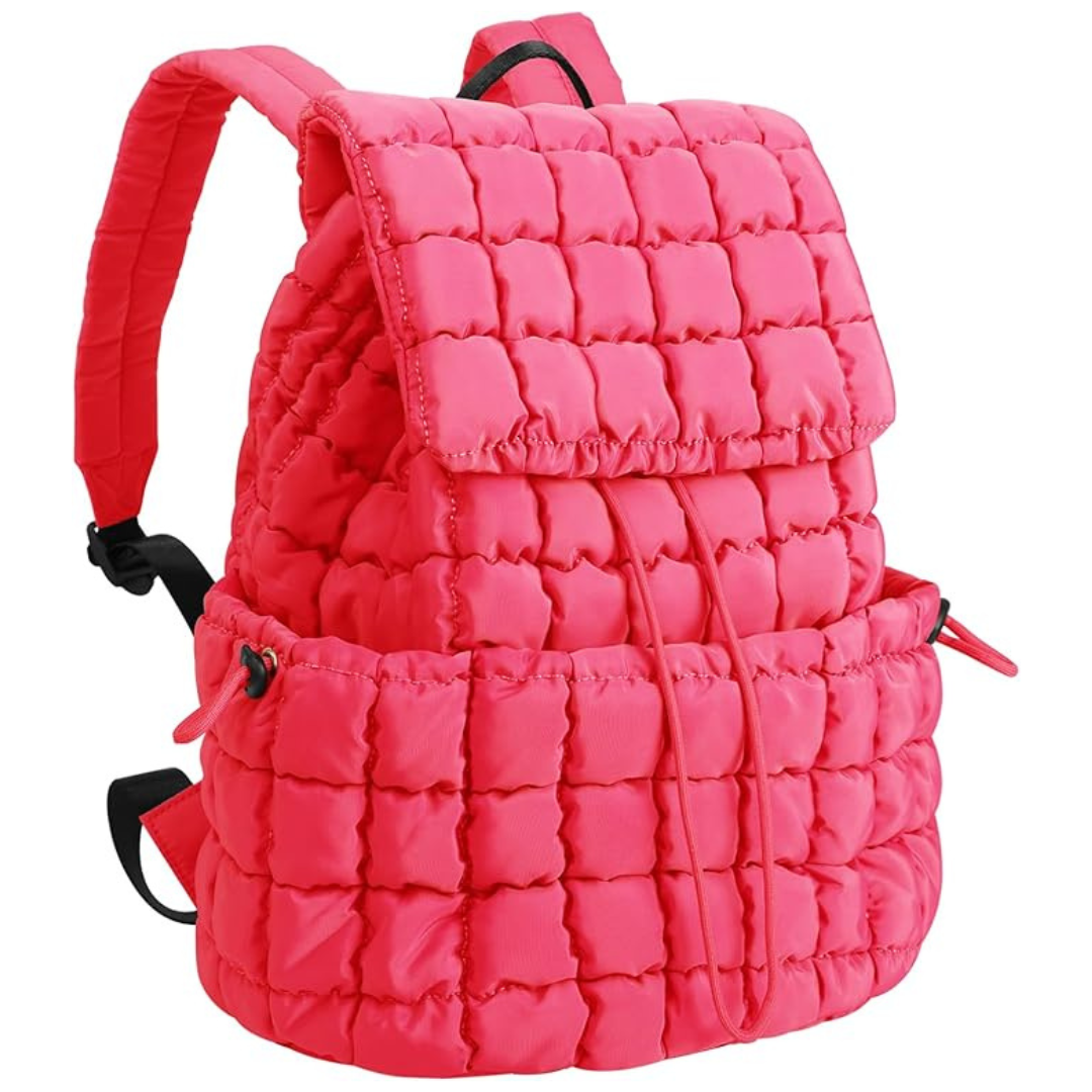 Lightweight Puffer Puffy College Laptop Backpack