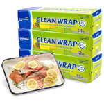 3-Pack Cleanwrap Plastic Wrapping Paper For Food (8.66" x 393.7ft)