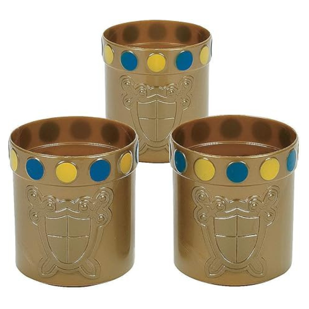 Set Of 12 Fun Express Knight Party Mugs With Jewel Rim