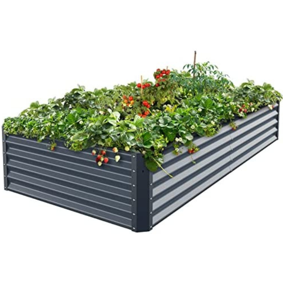 Galvanized 17" Raised Garden Bed Box Planter