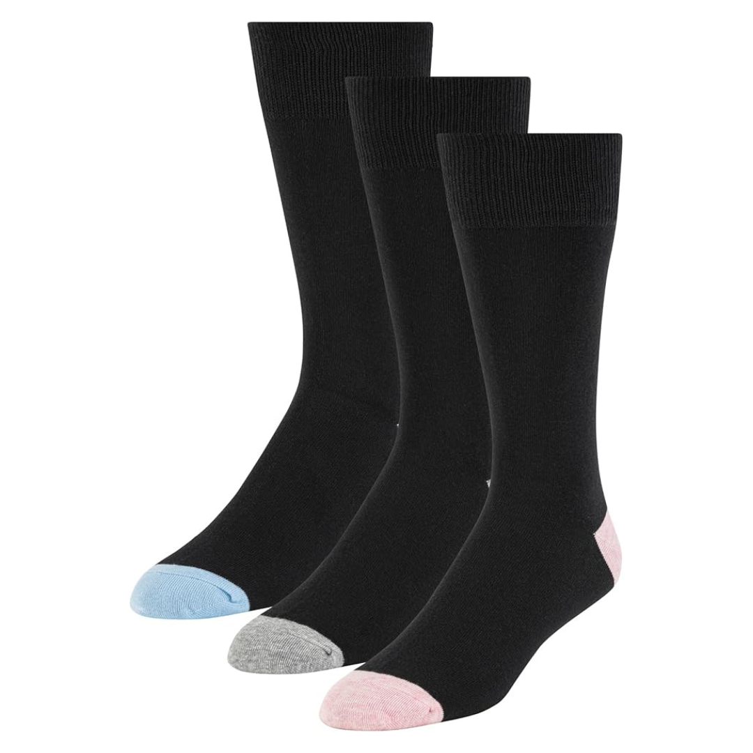 3-Pair of Men's Pattern Crew Dress Socks