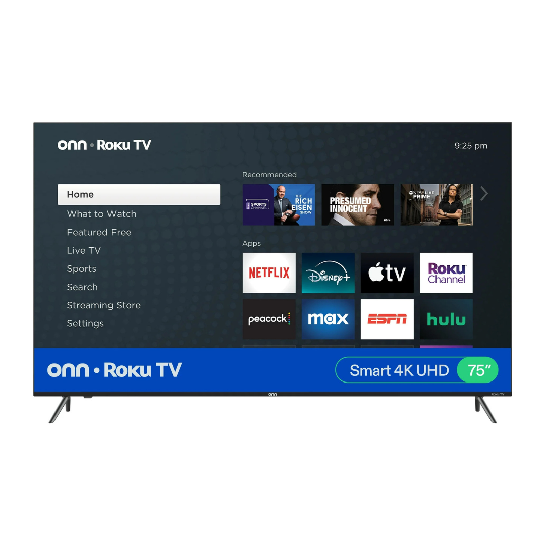 Onn. 75" 4K Ultra HD Frameless Smart LED Roku TV (100044717)