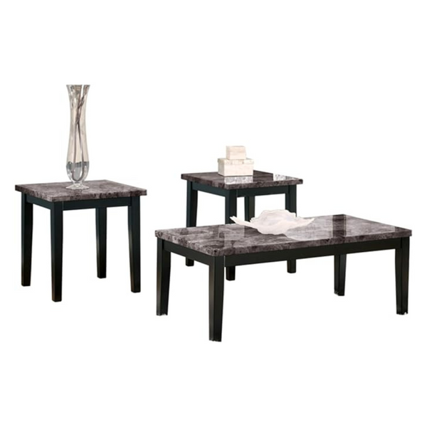 3-Piece Signature Design by Ashley Maysville Faux Marble Top Table Set