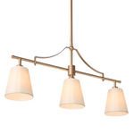 Gepow 3 Light Linear Island Light Fixtures With Fabric Shades