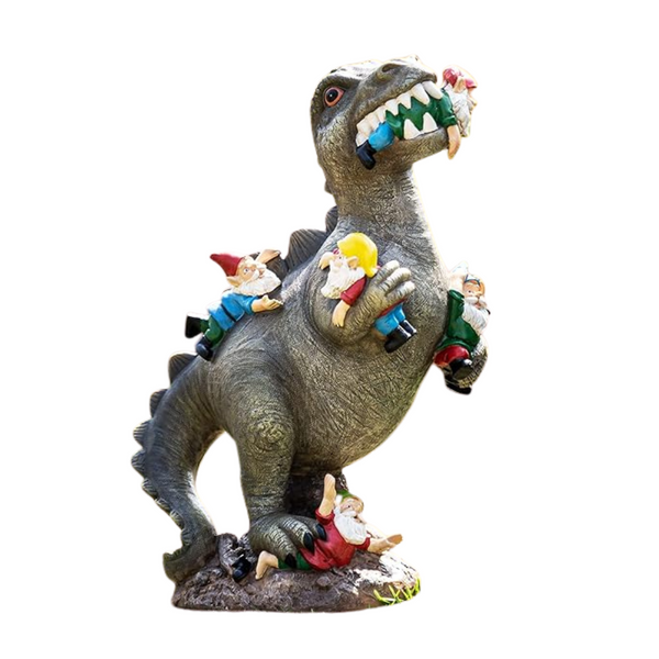 14" Dinosaur Gnomes Garden Statues