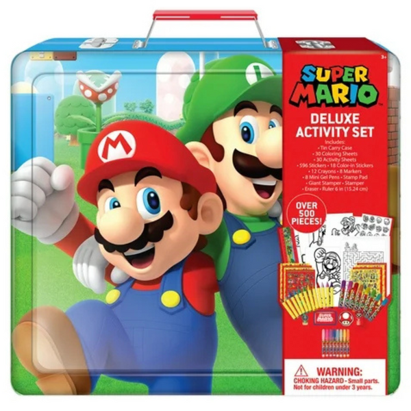 500-Piece Super Mario Deluxe Activity Art Set w/ Metal Carrying Case