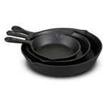 Set of 3 Jim Beam HEA Pre Seasoned Cast Iron Skillets (6", 8" & 10")