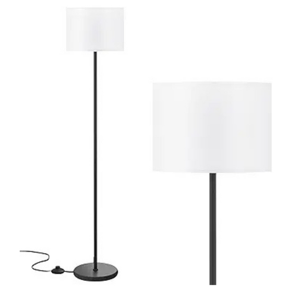 Simple Design Modern LED Floor Tall Lamp with Shade With Foot Switch