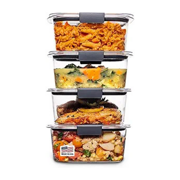 4-Pack Rubbermaid Brilliance 4.7 Cup Food Storage Container