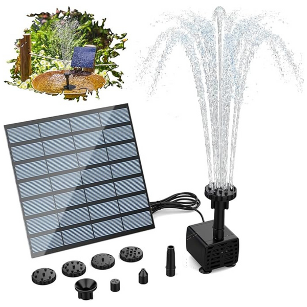 AISITIN DIY Solar Water Pump With 6 Nozzles